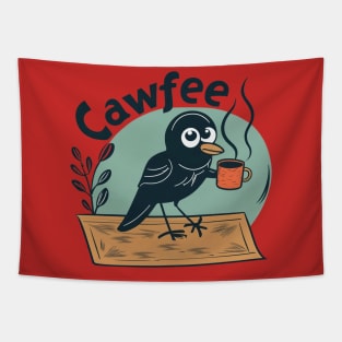 cawfee crow Tapestry