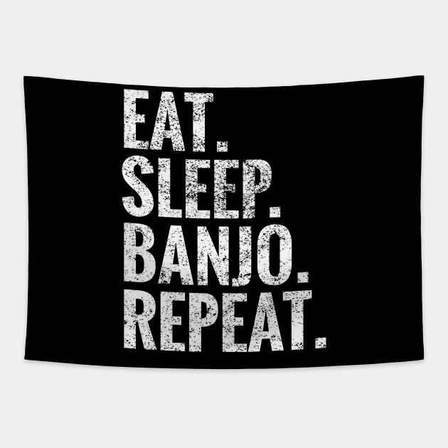 Eat Sleep Banjo Repeat Tapestry by TeeLogic