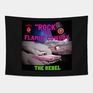 Rock the Flamin' Cowboy 'The Rebel' Tapestry