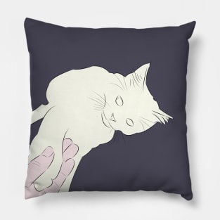 Cute Cat Shaking Hands Pillow