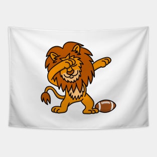 Dab dabbing lion rugby American football funny Tapestry