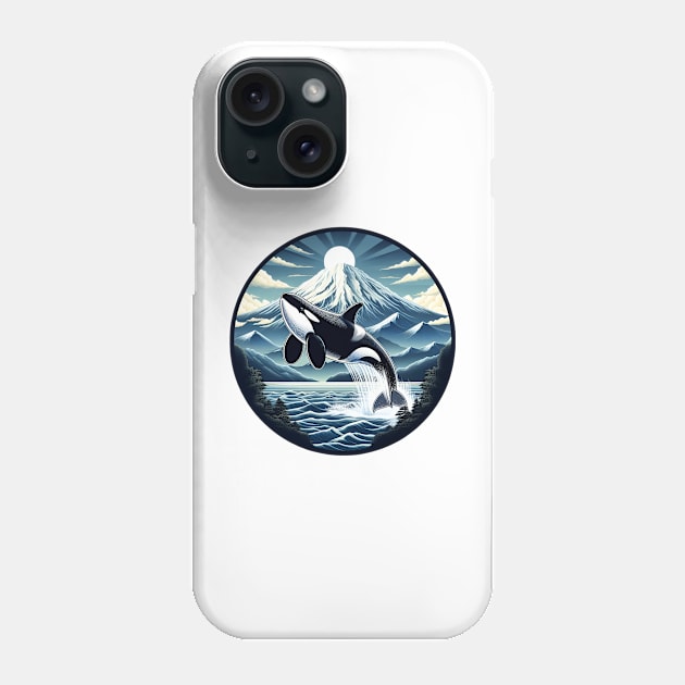 Orca in Japan Phone Case by Teeeshirt