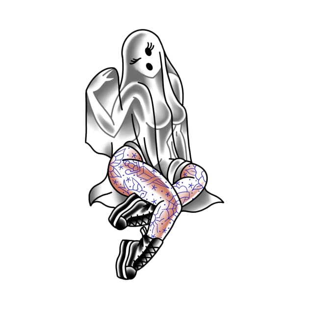 Tatted Ghost Lady by drawingsbydarcy