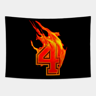 Burning Hot Sports Letter 4 Tapestry