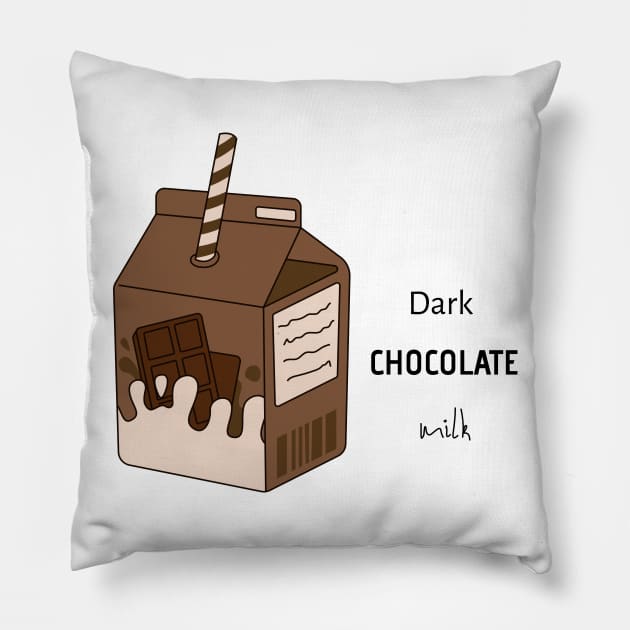 Dark Chocolate Milk Pillow by AestheticLine