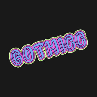 Gothicc thick goth pink and blue T-Shirt
