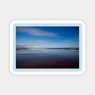 Winter Blue on Druridge Bay Magnet