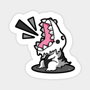 SM3GMASAURUS REX WHITE (BLACK) Magnet