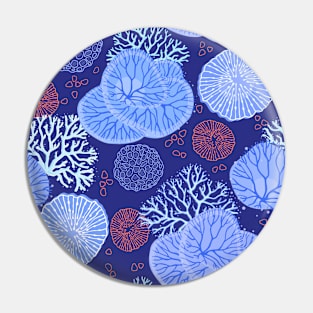 Coral Blue Orange Pin