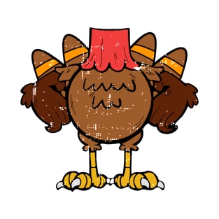 Turkey Body Costume Funny Thanksgiving Fall Autumn Women Men T-Shirt