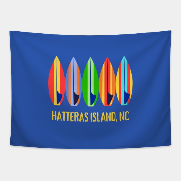 HATTERAS ISLAND SURFBOARDS Tapestry by Trent Tides