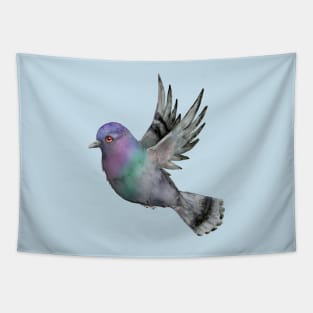 Flying homing pigeon Tapestry