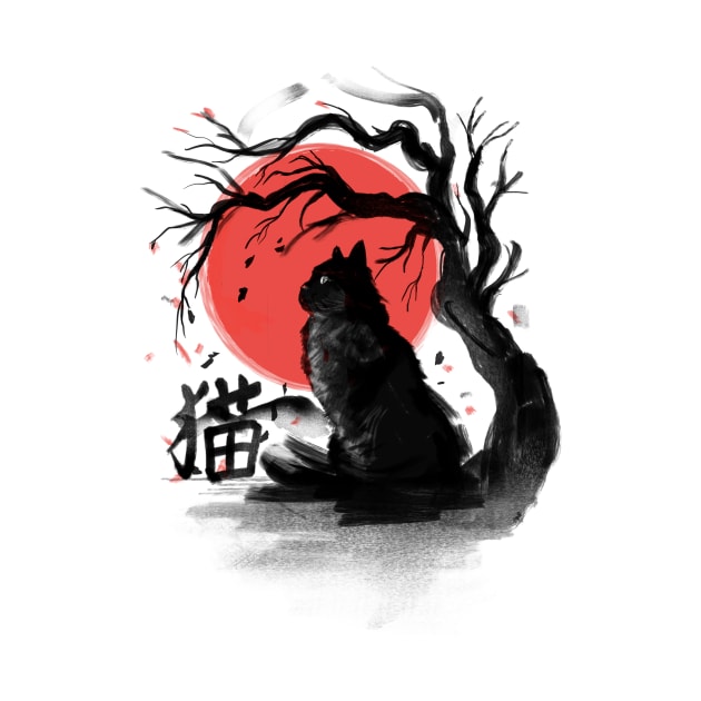 Blck cat kanji by Fan.Fabio_TEE