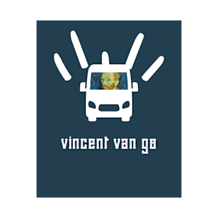 vincent van go - punny funny humor van gogh design, blue grey T-Shirt