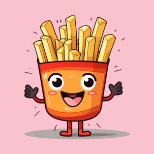 kawaii french fries T-Shirt cute potatofood T-Shirt