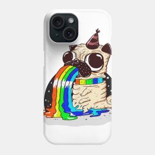 rainbow pug Phone Case