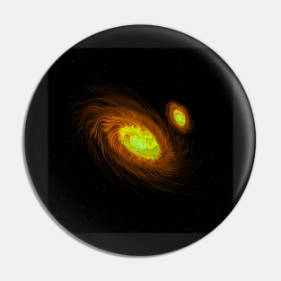 Whirlpool galaxy Abstract Art Pin