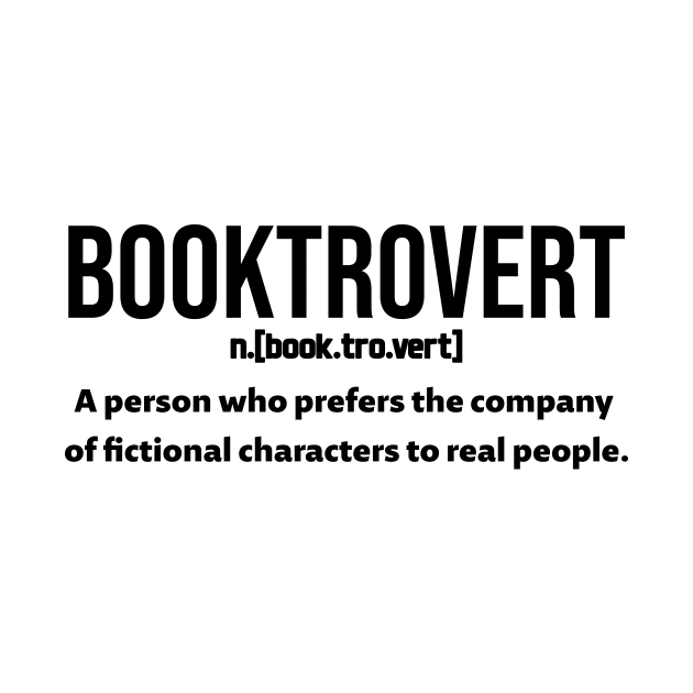 Booktrovert definition - black text by NotesNwords