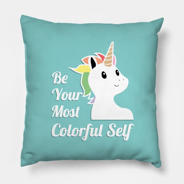 Unicorn Pride Pillow by Universe Design
