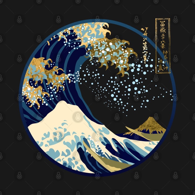 Golden Great Wave off Kanagawa by GreekTavern