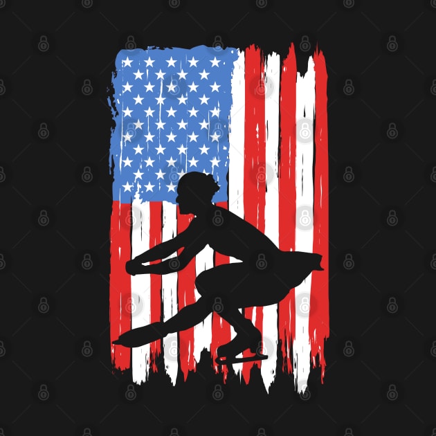 American Flag Figure Skating Graphic by adik