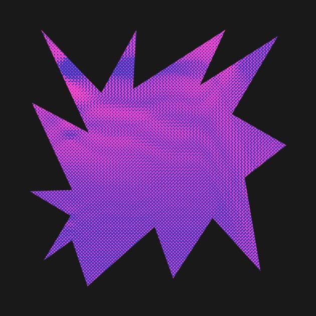 Retro Comic Halftone Purple Burst by JDWFoto