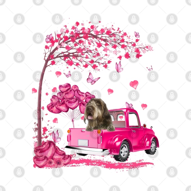 Valentine's Day Love Pickup Truck Wirehaired Pointing Griffon by TATTOO project