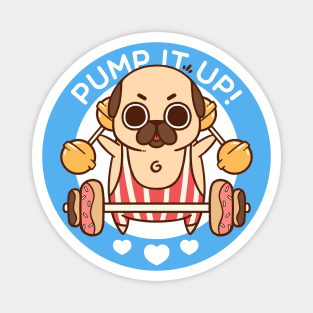 Pump It Up Puglie Magnet