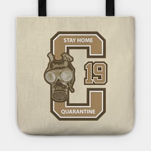 COVID-19 Mask Letterman Style Tote