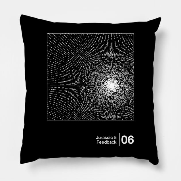 Jurassic 5 / Minimalist Style Graphic Design Artwork Pillow by saudade