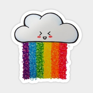 Rainbow Rain - Kawaii Cloud and a Colorful Rain Magnet