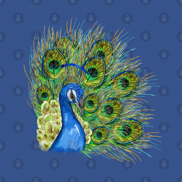 Peacock portrait by Bwiselizzy