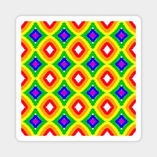 Tribal Diamond Pattern Pastel Colors Magnet