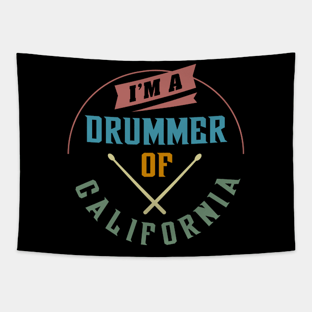 DRUMMER OF CALIFORNIA Tapestry by Toogoo