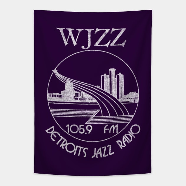 WJZZ Detroit Jazz Radio Tapestry by Turboglyde