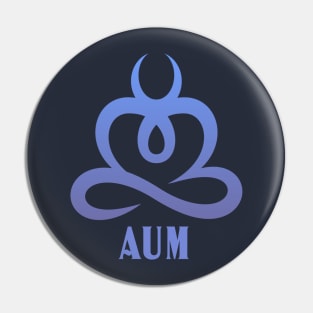 Aum Universe Lotus Meditation Pin