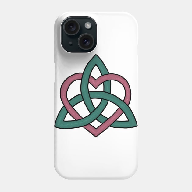 Celtic Knot Heart (sparkle) Phone Case by Serene Twilight