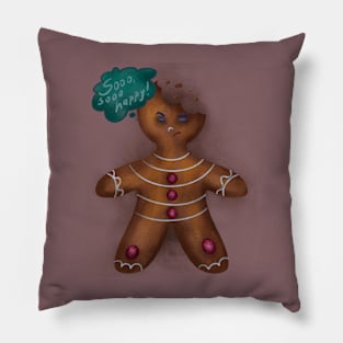 Angry gingerbread man Pillow