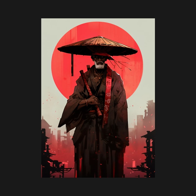 Old Black Samurai by diegosilva.arts