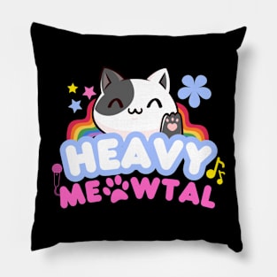 Heavy meowtal Pillow