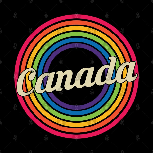 Canada - Retro Rainbow Style by MaydenArt