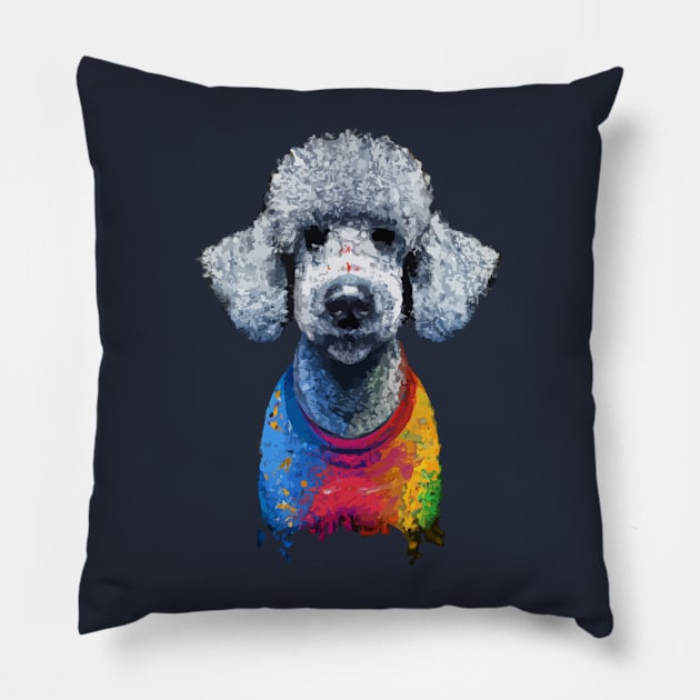 Bedlington Terrier Dog Artwork Pillow by Furrban