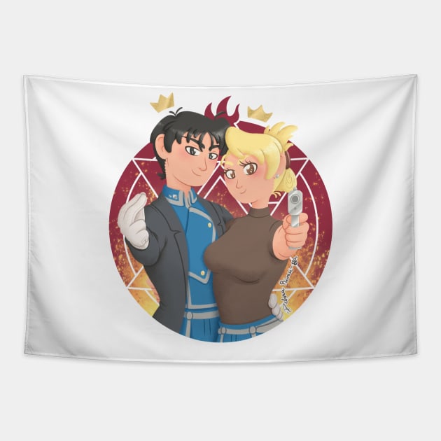 King and Queen - Royai Tapestry by SilveryDreams