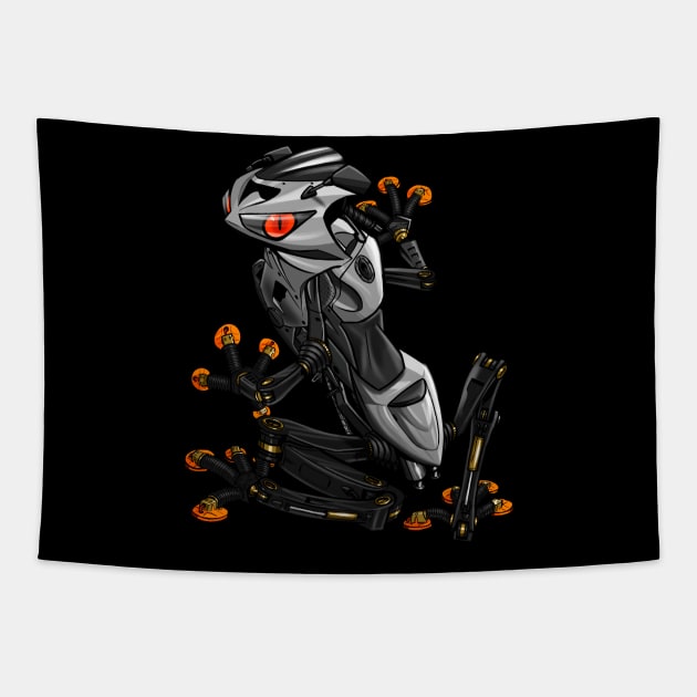 Kawasaki ZX6R Frog Grey Tapestry by MOTORIND