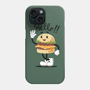 Cute Mascot Burger Phone Case