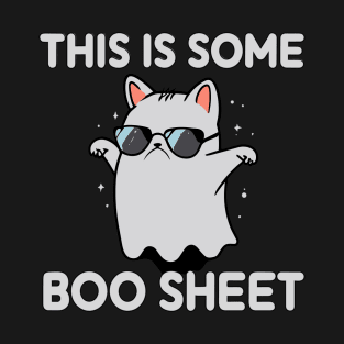 This Is Some Boo Sheet Angry Ghost-Cat Halloween T-Shirt