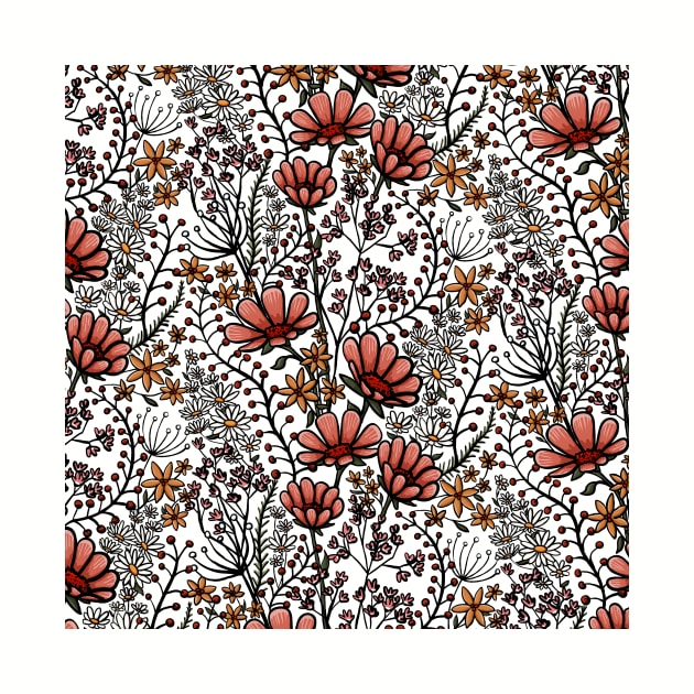 Floral Design, Autumn Colour Scheme Digital illustration by AlmightyClaire