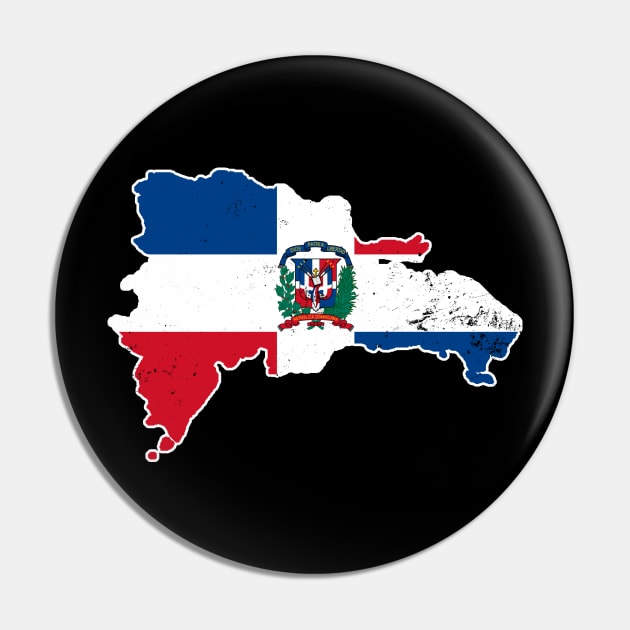 Dominican Republic Shirt | Shape Country Flag Gift Pin by Gawkclothing