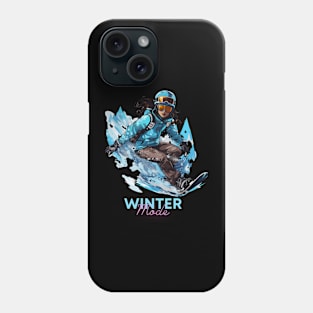 Winter Mode Winter Graphic Quote - Women's Snowboard Phone Case