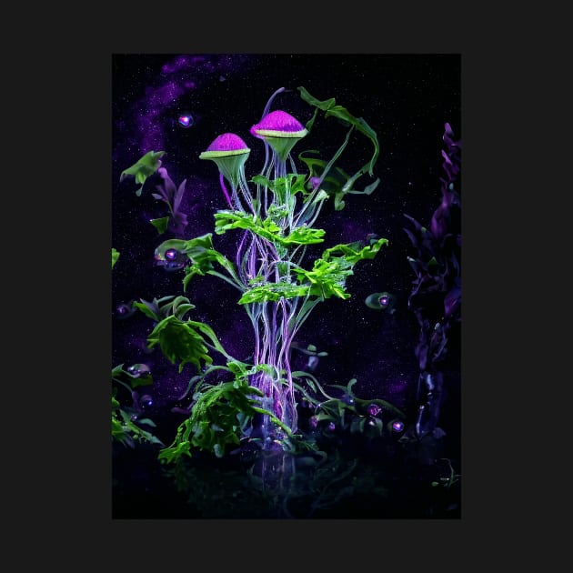 Mushroom Stems in Space by Pebbles Joy Designs